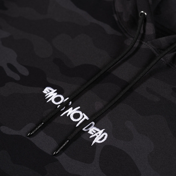 Emo Not Dead Black Camo Hoodie - Picture 3 of 5